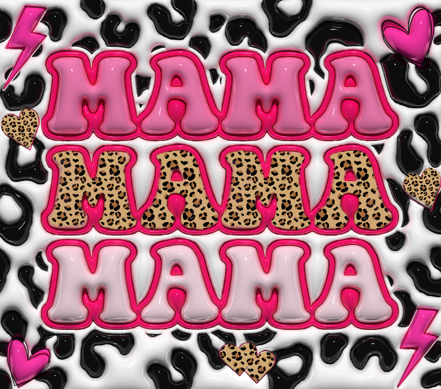 3d inflated mama tumbler