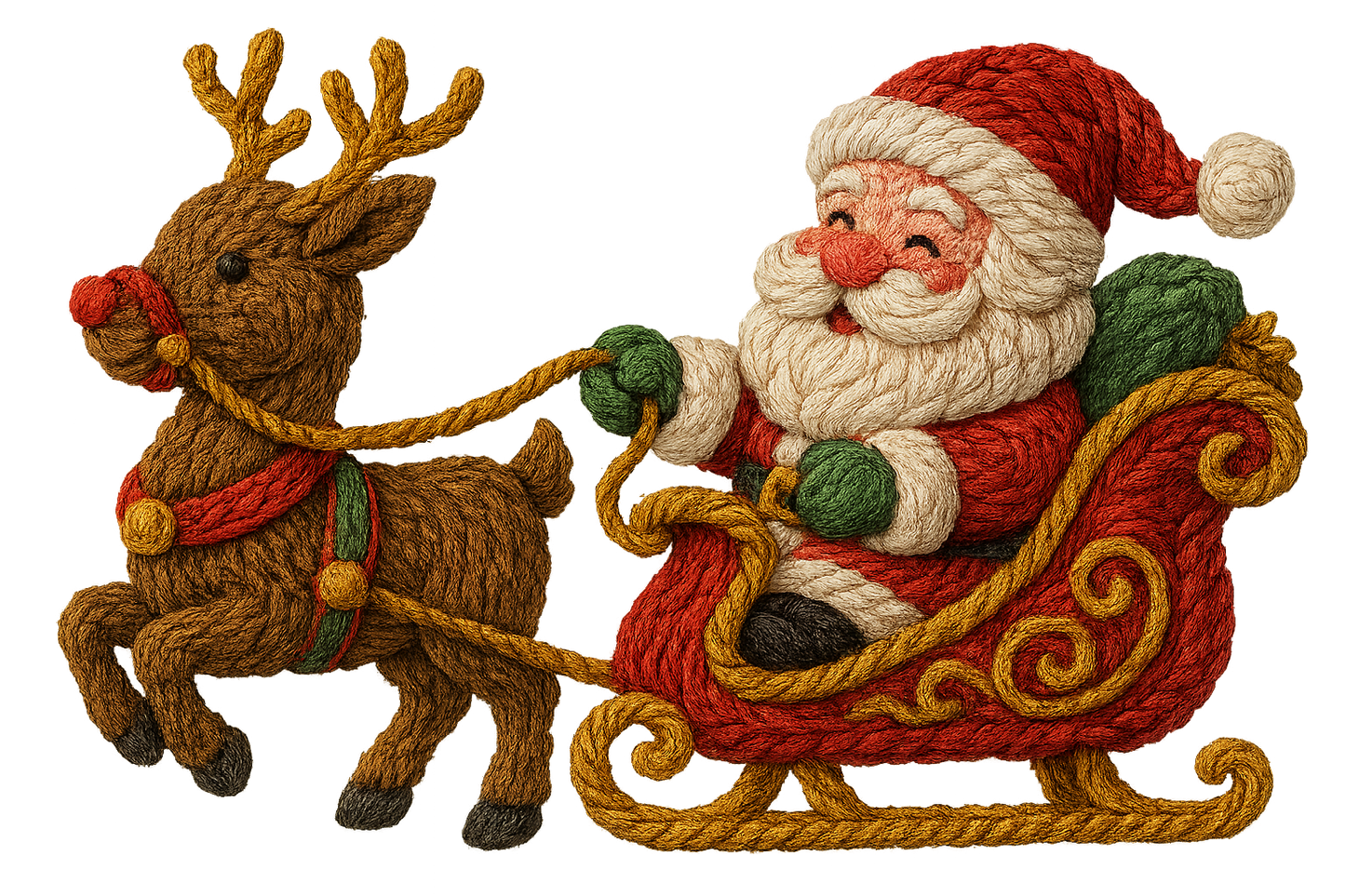 Yarn Santa Sleigh