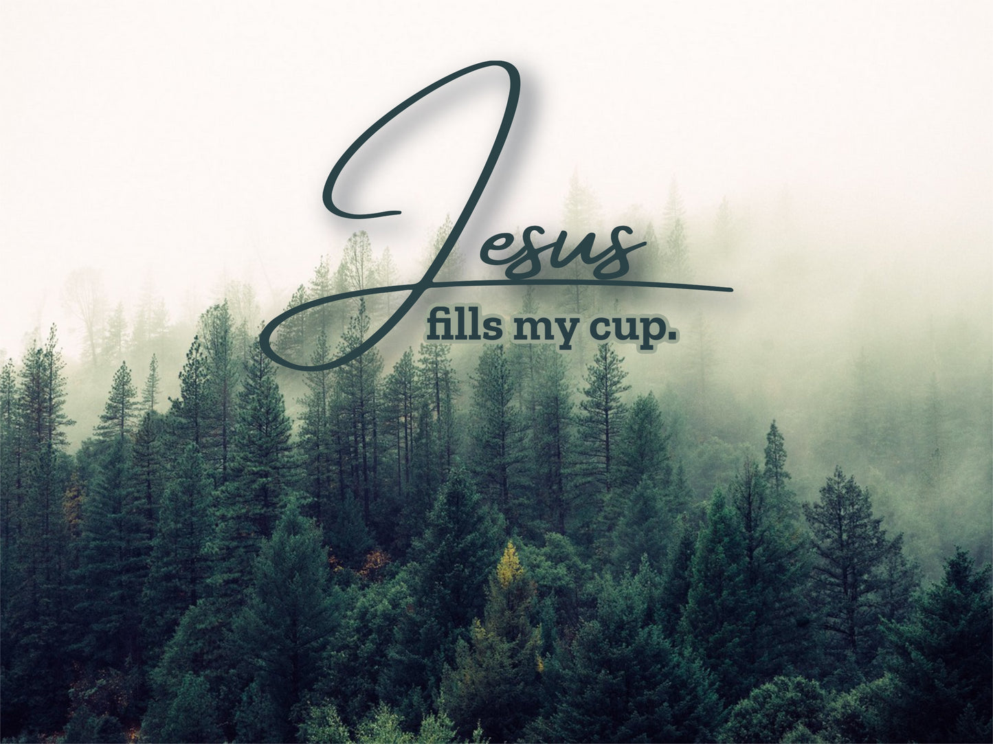 Jesus fills my cup tree tumbler