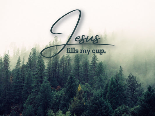Jesus fills my cup tree tumbler