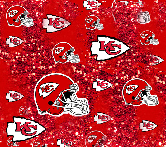 KC chiefs glitter tumbler